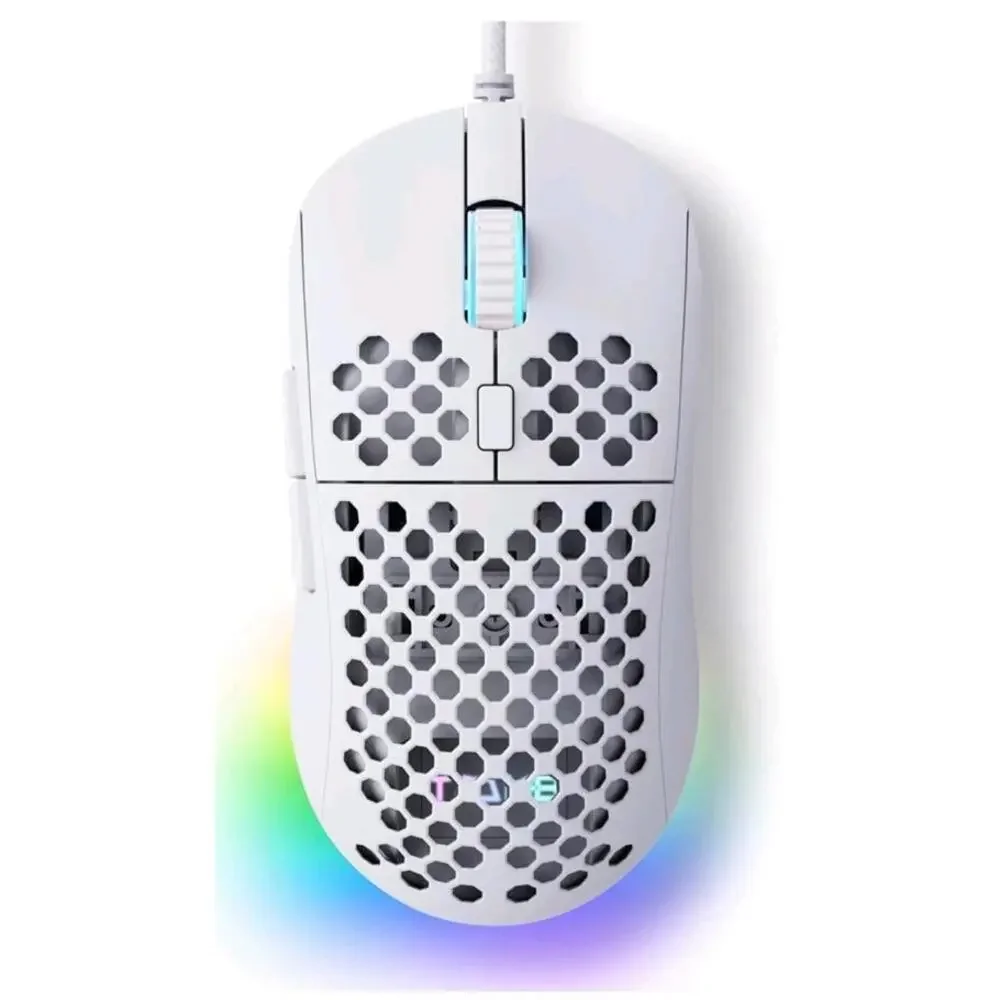 TMKB Falcon M1SE White Ultralight Honeycomb Competition Gaming Mouse